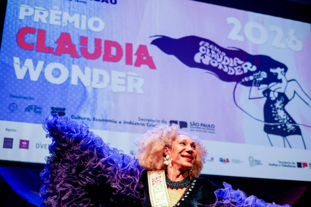 Abertura SP Transvisão 2026 com a premiação Claudia Wonder. (26/01/2026). | Foto: Clara Silva.