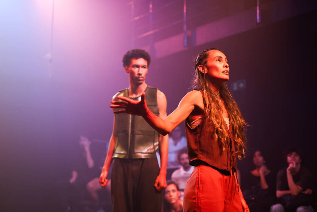 Experimento II do grupo N3 Verde, do primeiro semestre de 2026, na SP Escola de Teatro. | Foto: Clara Silva.