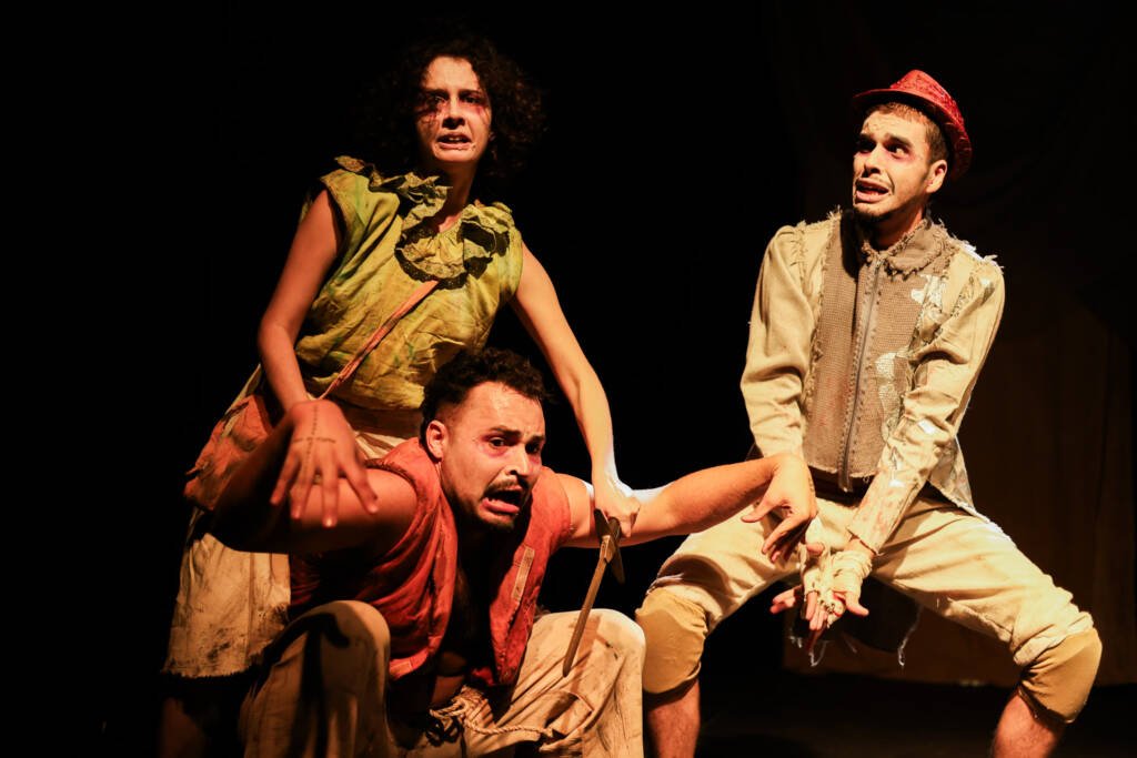 Experimento III do grupo N7 Verde, do primeiro semestre de 2026, na SP Escola de Teatro. | Foto: Clara Silva.