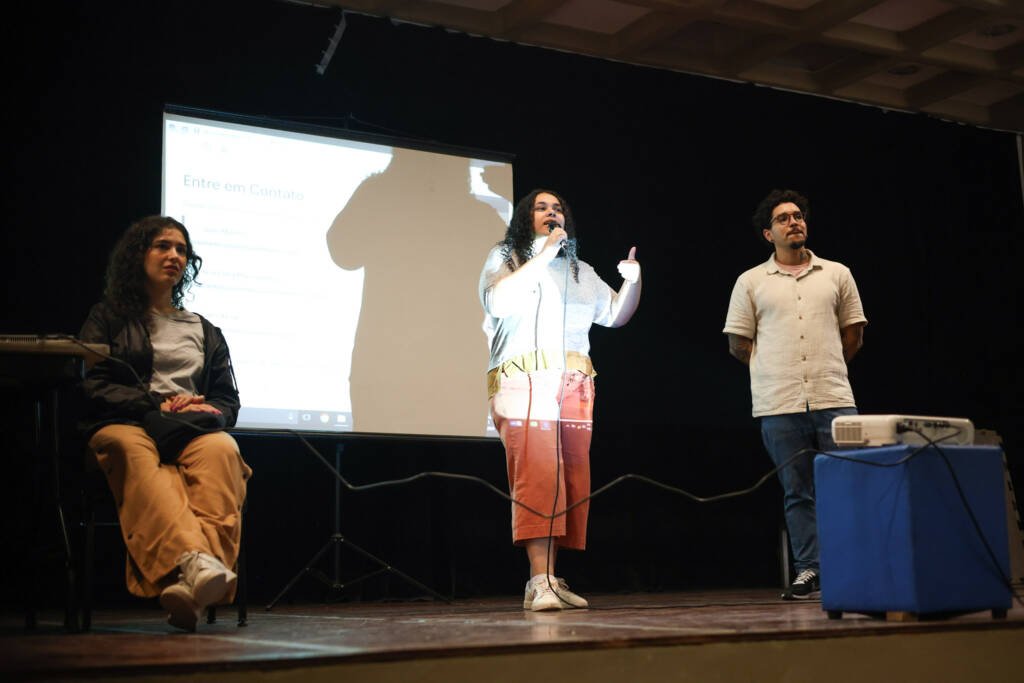 Palestra Programa Oportunidades para estudantes da Escola Estadual Padre Anchieta. (29/05/2026) | Foto: Clara Silva.