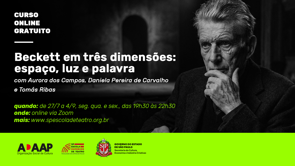 Curso Online e Gratuito | Beckett em três dimensões: espaço, luz e palavra