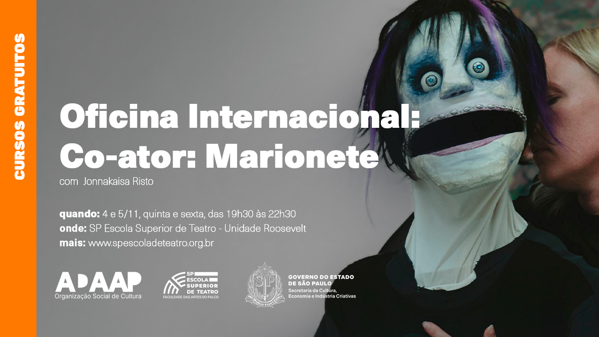 Oficina Internacional e Gratuita | Co-ator: Marionete